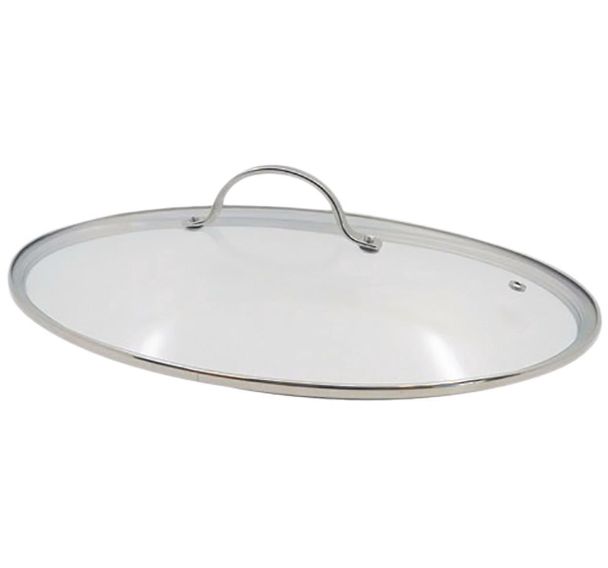 Couvercle à poisson en verre ovale pour poêle -Beka