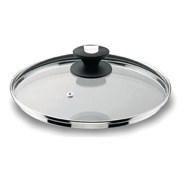 Couvercle en verre avec sortie vapeur Durit Lacor