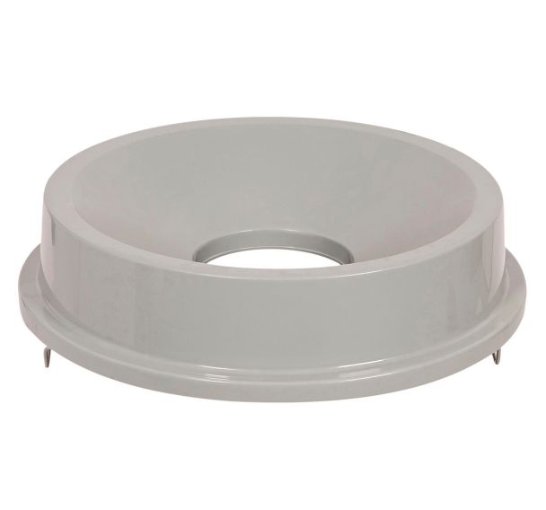 Couvercle entonnoir pour collecteur rond RUBBERMAID 121 L gris clair
