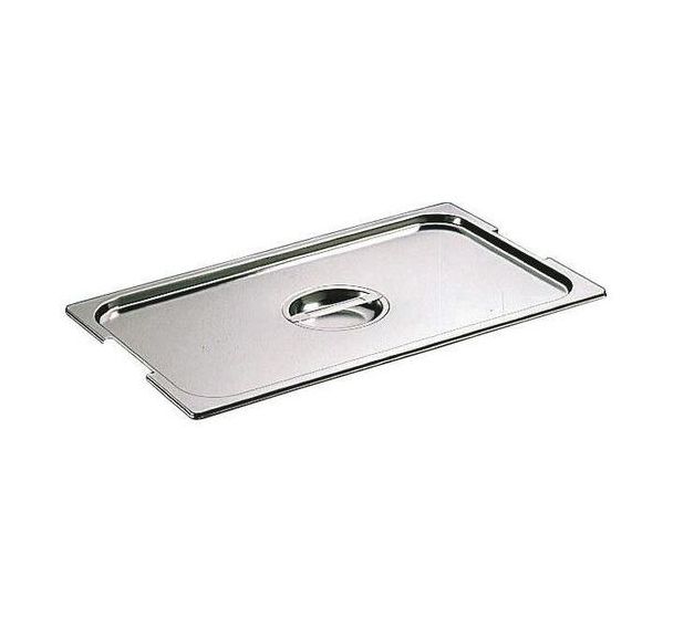 Couvercle inox avec poignée gastronorme 2/1 pour bac