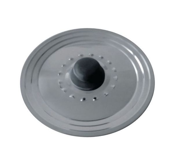 Couvercle inox avec trou vapeur - Diamètre 28/32 cm - BAUMALU