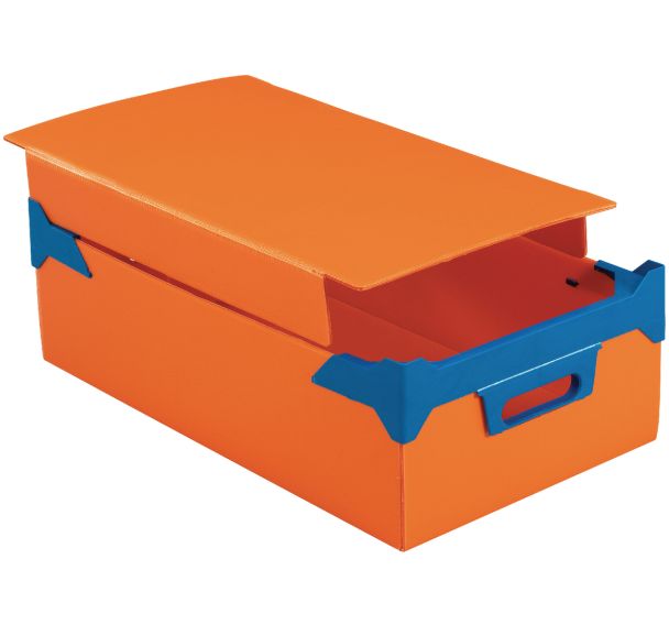 Couvercle orange Pour Caisse Dim: 535X345 mm 35 L