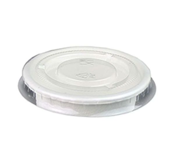 Couvercle transparent pour pot en fibre - Ø 60 mm