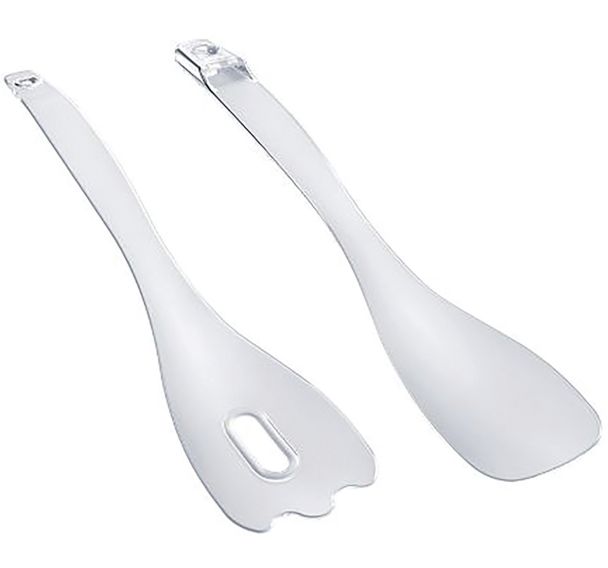 Couverts à salade 2en1 plastique 28cm Tweengs