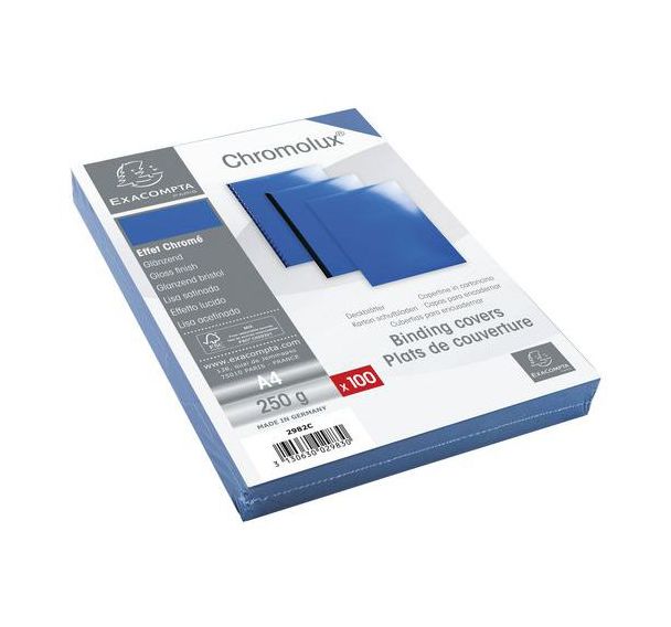 Couverture reliure A4 270G Carte Lustrée Chromolux - Exacompta