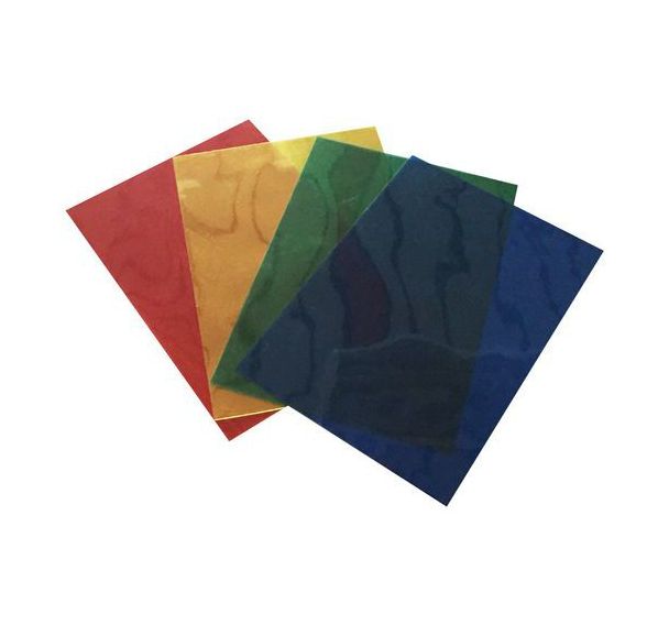 Couvertures reliure transparentes colorés format A4 - Lot de 100