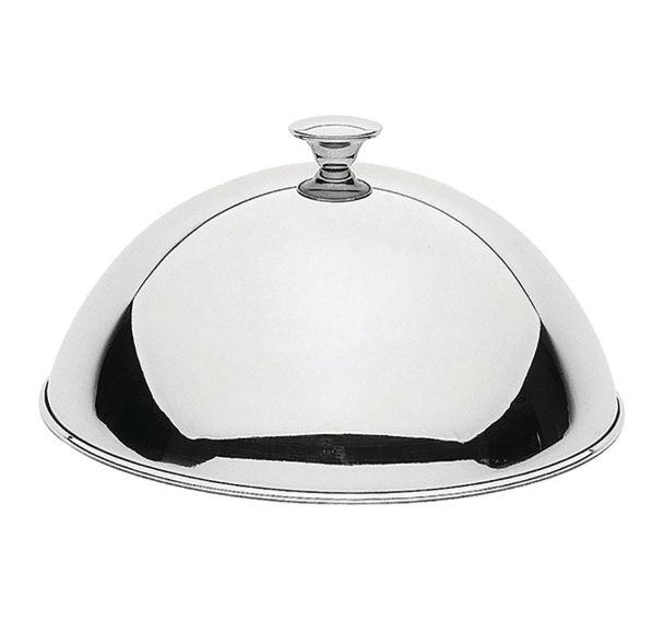 Couvre-Assiette dôme inox ø26 cm gris