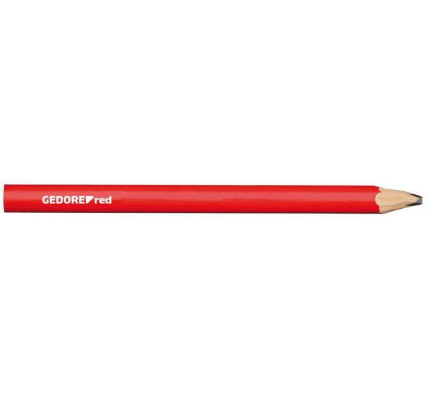 Crayon à main L.175mm ovale rouge 12pcs.