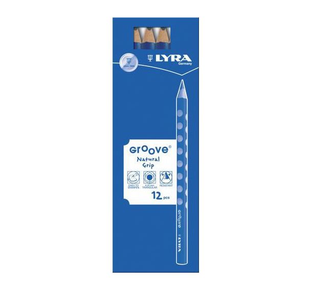 Crayon graphite Lyra Groove Maxi (Etui de 12)