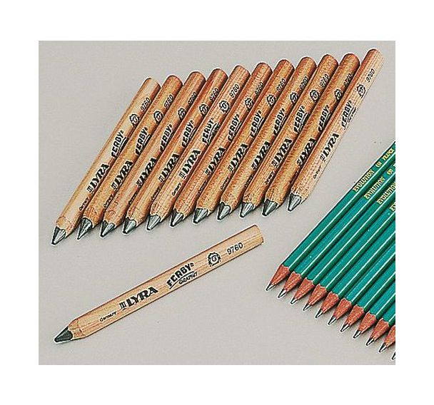 Crayon graphite gros module 12 cm Lyra (Etui de 12)