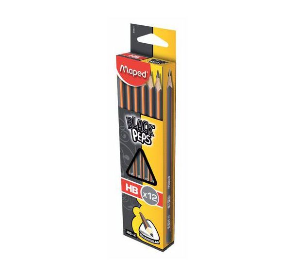 Crayon noir HB black pep's Maped (Etui de 12)