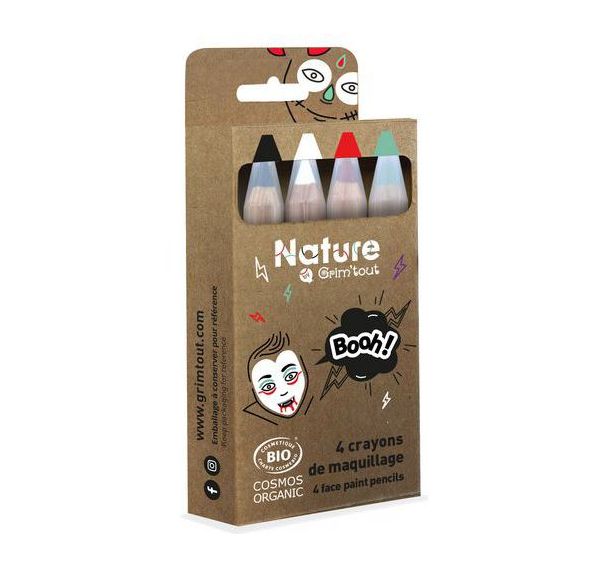 Crayons bio x4 Booh! Nature by Grim'tout