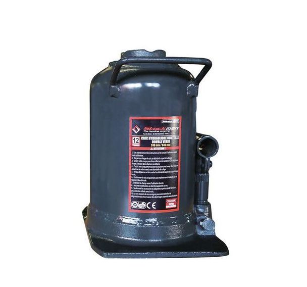 Cric bouteille double vérin - Force 4 et 12 tonnes