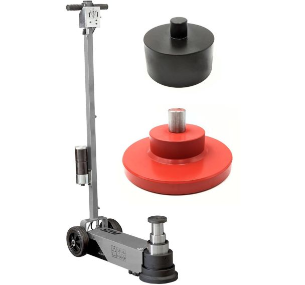 Cric hydropneumatique 60 t poids lourd avec coupelle 160 mm