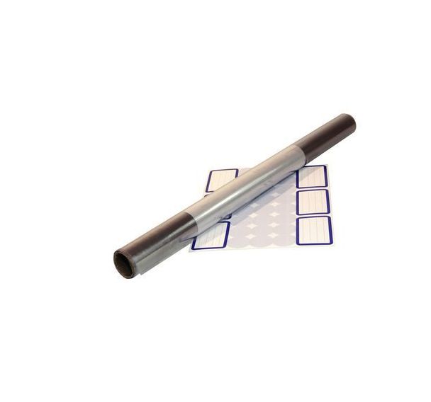 Cristal, rouleau 3mx0,45m Couvre-livre PVC 80µ avec étiquettes et adhésifs