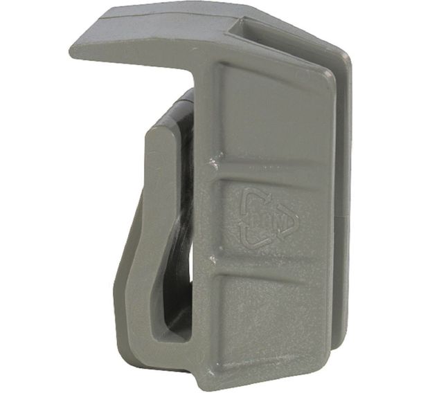 Crochet d'angle PVC pour tablette pleine inox Norme 5