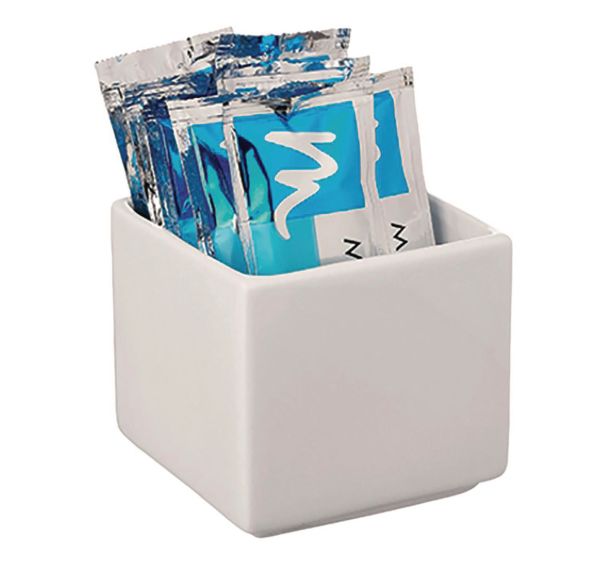 Cube de table 7x7x6,5 cm 16 cl blanc - Cube