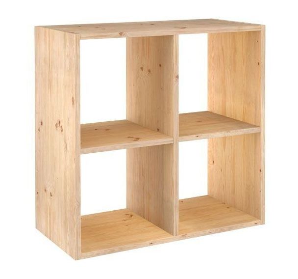 Cube étagère 4 cases série Dinamic - 70.8x70.8x33cm