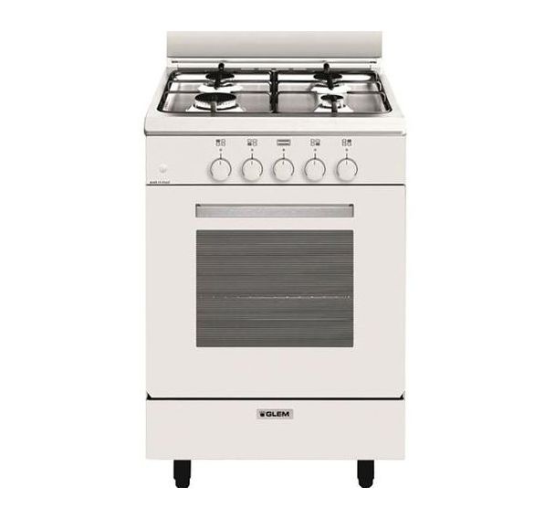 Cuisinière gaz GLEM-GA551GWH-53 cm-Blanc