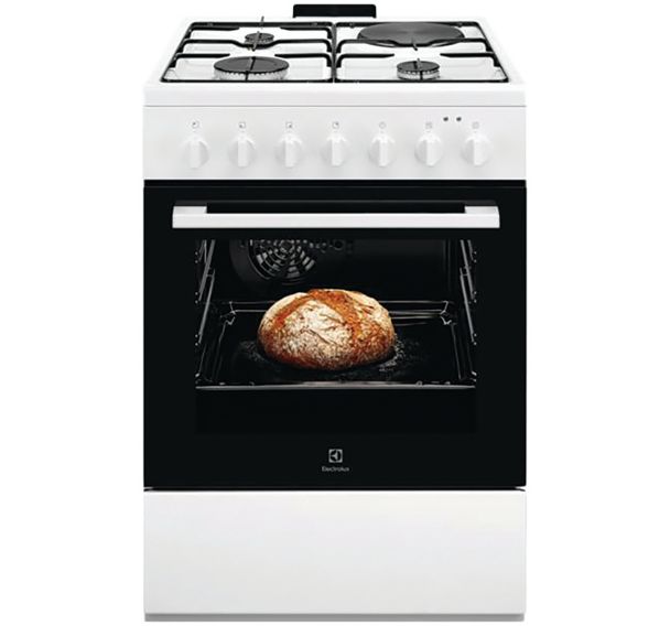 Cuisinière mixte LKM624022W - Largeur 60 cm - Electrolux