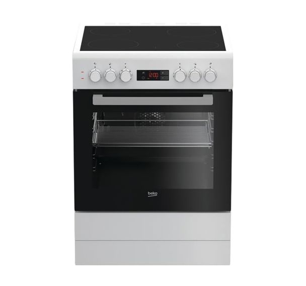 Cuisinière vitrocéramique - Largeur 60 cm - Beko - FSE67300WCS