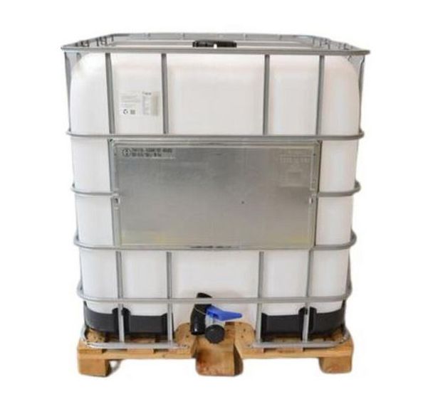 Cuve 1000L rénovée UN avec couvercle + palette Bois