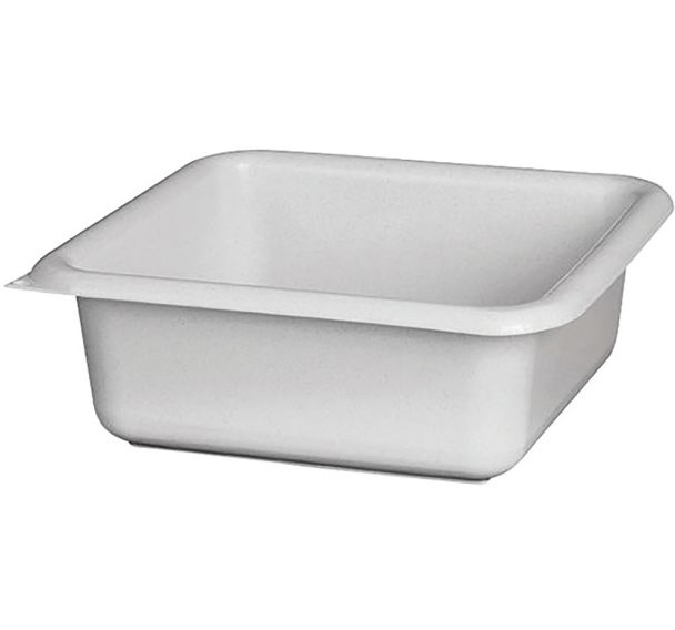 Cuvette carrée 20cm 1.5l gris moucheté