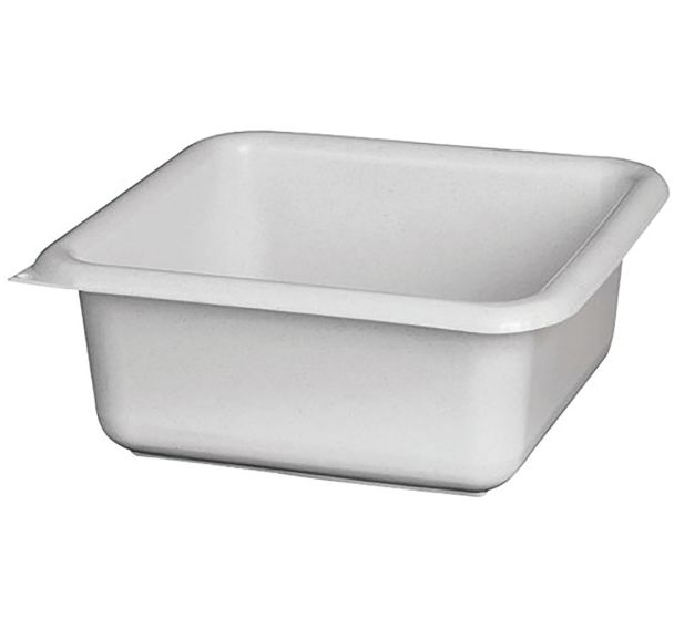 Cuvette carrée 29cm 6.5l gris pa.