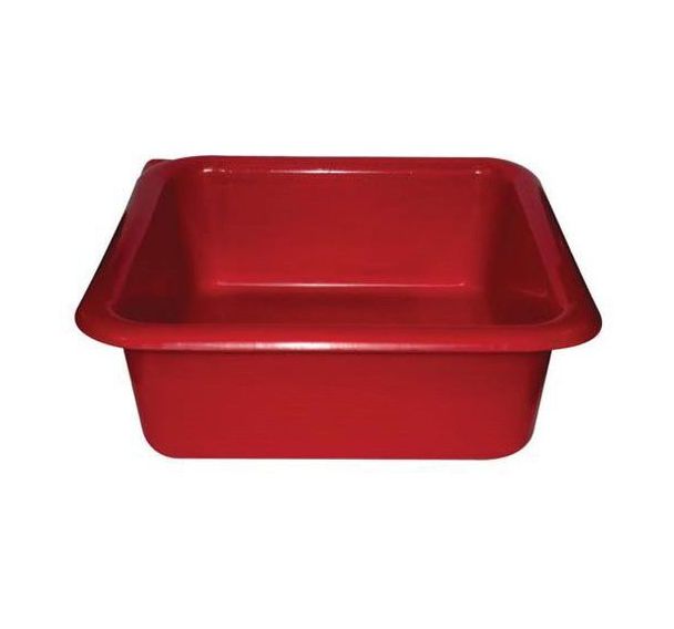 Cuvette carrée 29cm 6.5l rouge