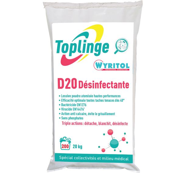 D20 désinfectantes de 20 kg