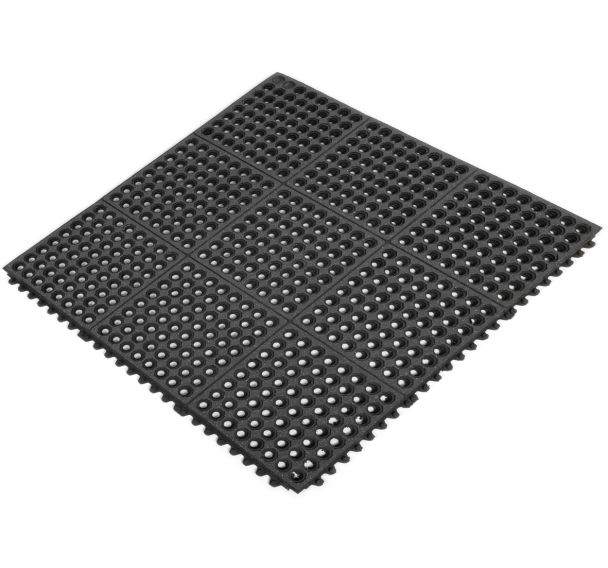Dalle anti-fatigue Fatigue-Step Grit Top-0,9mx0,9m-Noir