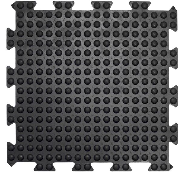 Dalle emboîtable anti-fatigue milieu-50cmx50cm-Noir