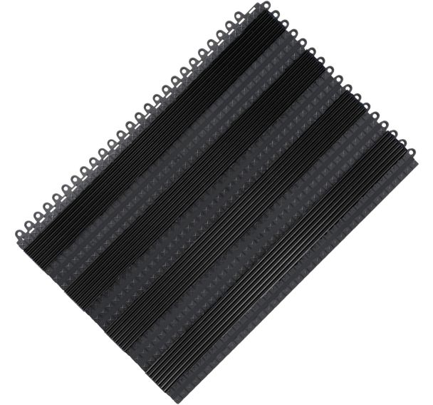 Dalle grattoir antidérapant surface fermée-29cmx44cm-Noir