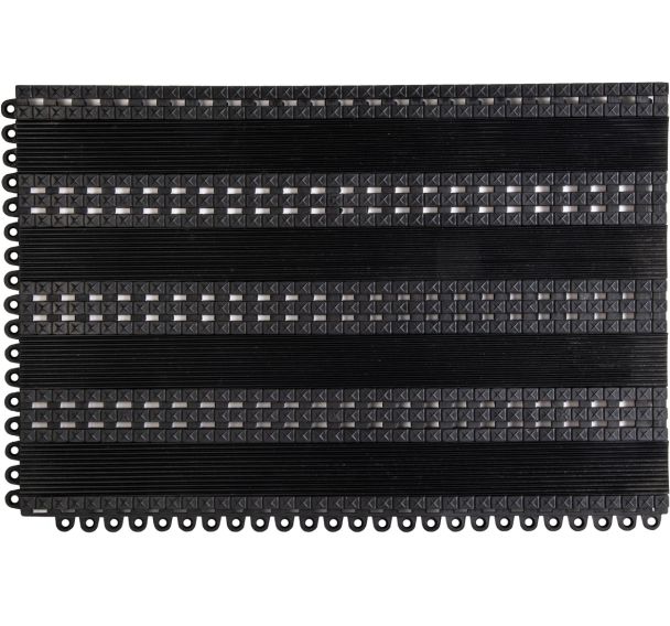 Dalle grattoir antidérapant surface ouverte-29cmx44cm-Noir