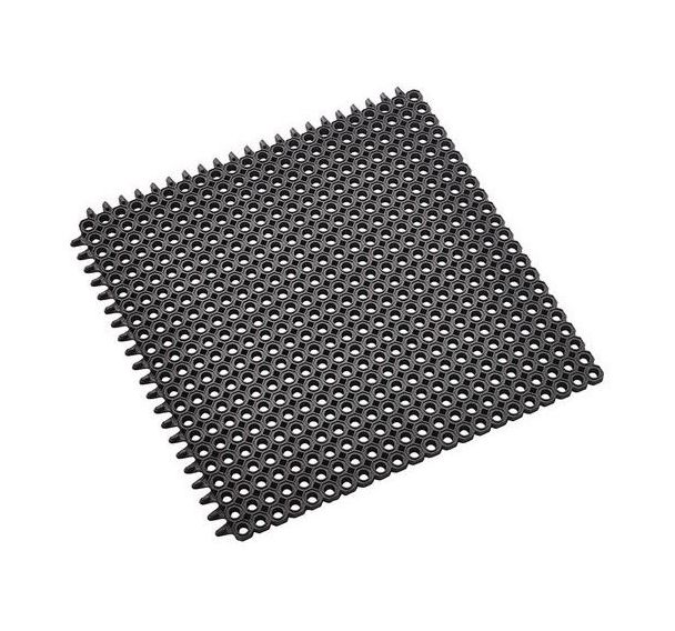 Dalle modulable 12 mm antifeu à petites alvéoles 50x50 Noir