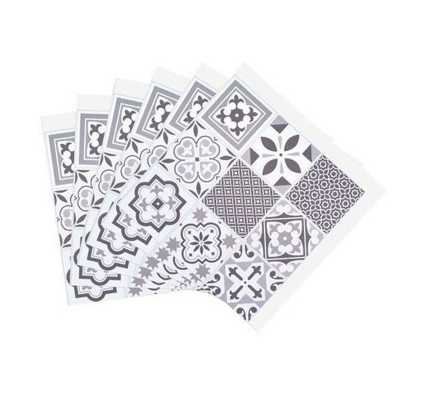 Dalle murale adhésive - Carreaux de ciment - Lot de 6