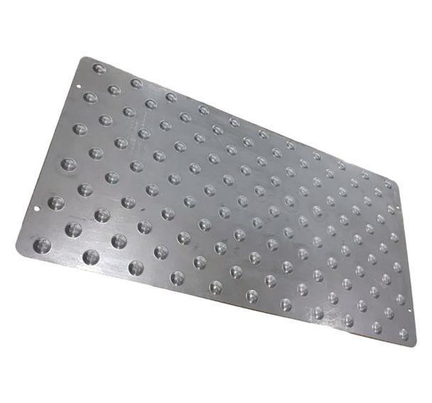 Dalle podotactile en acier corten 600 x 420 mm