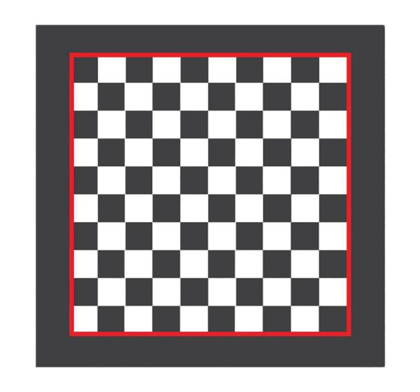 Damier en résine thermocollée
