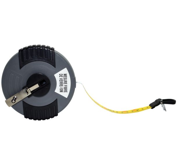 Décamètre, ruban 10 m fibre de verre