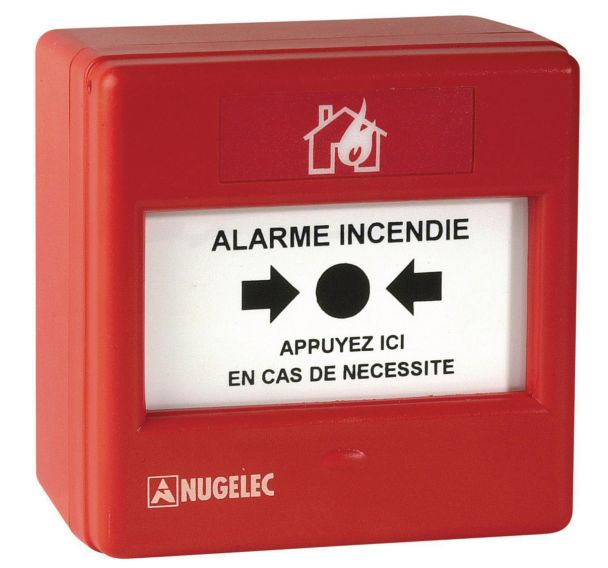 Déclencheur manuel alarme incendie rouge