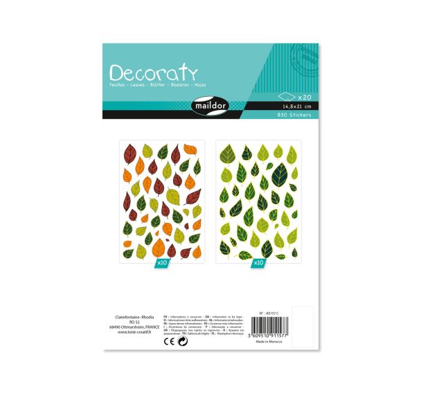 Decoraty, Sach 20 pl 14,8x21cm, Feuilles