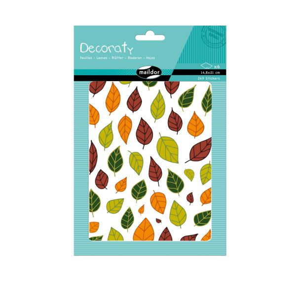 Decoraty, Sach 6 pl 14,8x21cm, Feuilles