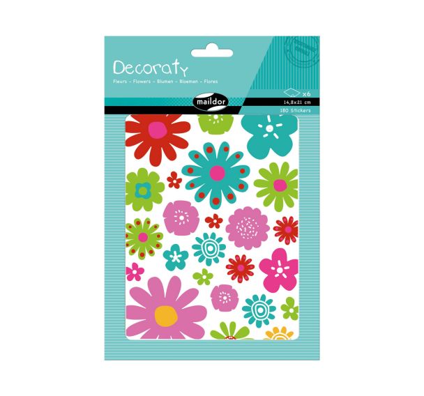 Decoraty, Sach 6 pl 14,8x21cm, Fleurs