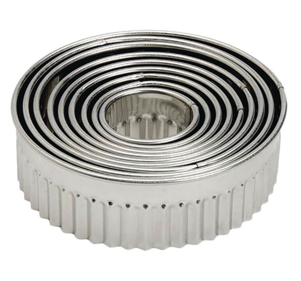 Découpoir rond cannelé de 9 emporte pièces Inox - Lacor