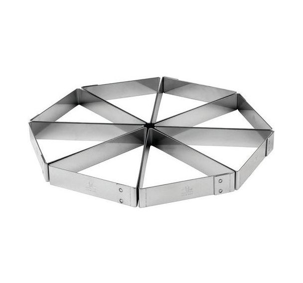 Découpoire triangle en inox Mozaïk - Lot de 8 - 12x9,8x2 cm