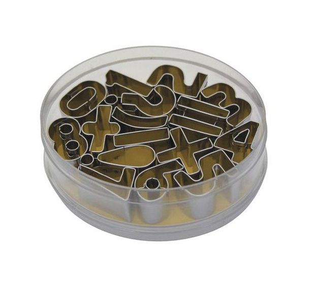 Découpoirs chiffres + divers (boite de 16 pièces)