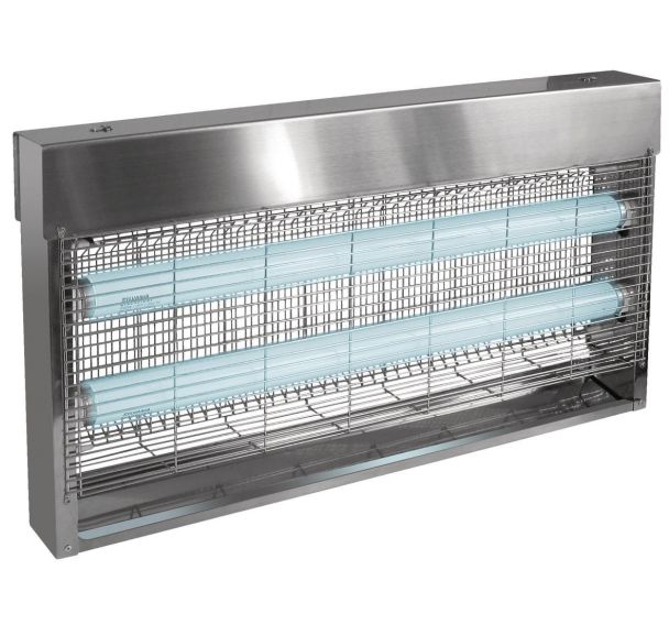 Désinsectiseur Standard inox 80 W à tubes anti-éclats - JVD