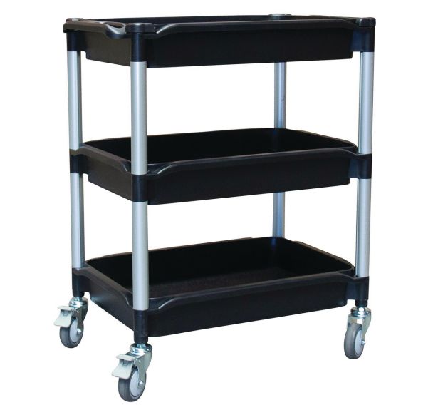 Desserte 180kg 3 plateaux bacs 645x410 mm plastique - FIMM