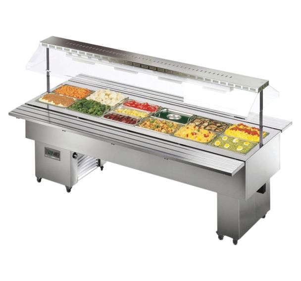 Desserte ISOLA inox bain-marie, 4 GN 1/1- Isola 4 BM inox