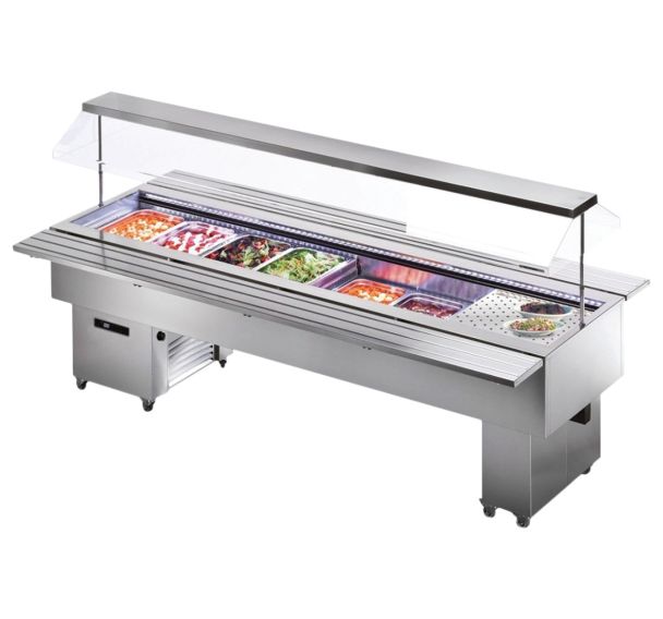 Desserte ISOLA inox positive ventilée 4 GN 1/1- Isola 4 M VT inox